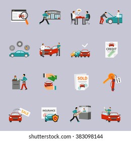 Car Dealership Icon Set