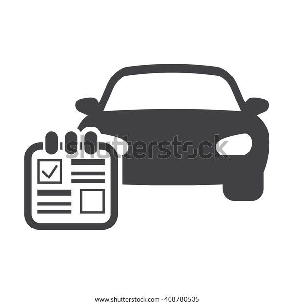 car diagnostics black simple icon on white
background for web
design