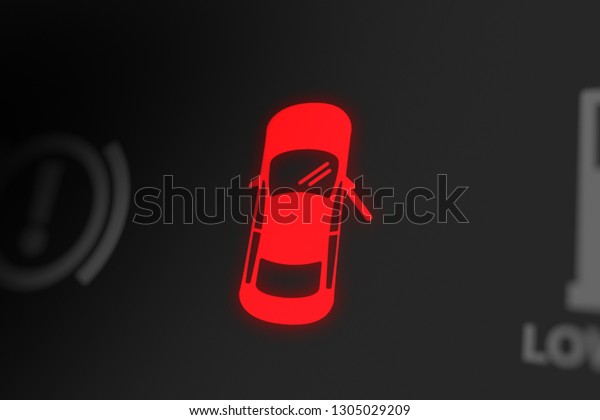 Car Door Open Light On Car Stock Illustration 1305029209