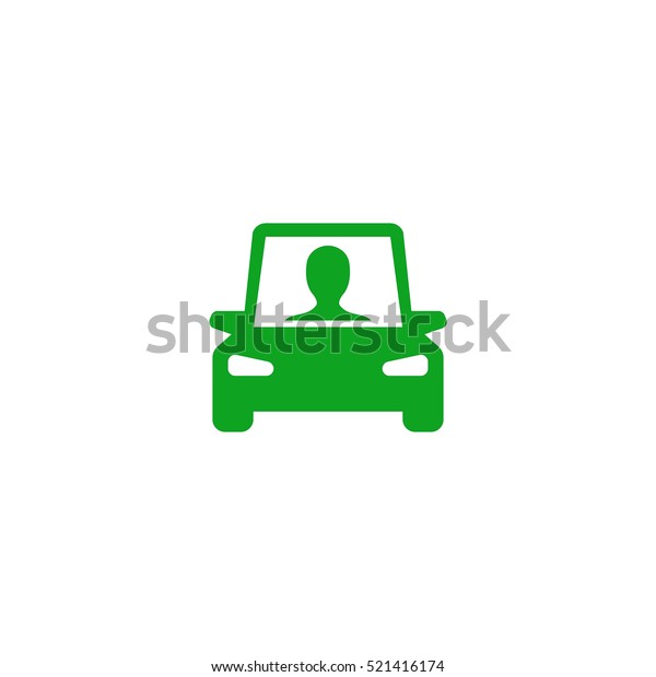 car driver icon, on\
white background\
