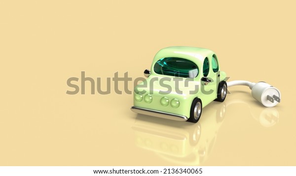 car and electric plug  for eco or automobiles\
system 3d rendering