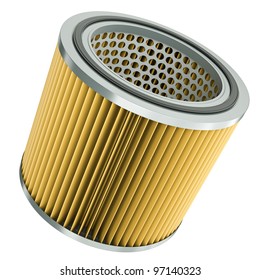 Car Engine Air Filter. 3D Render.