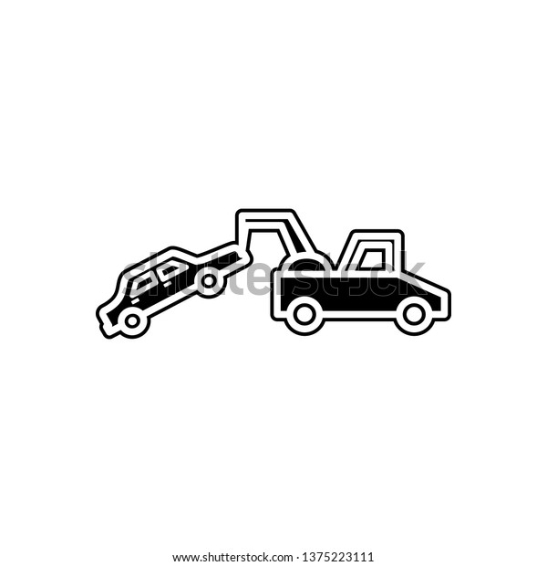 car in evacuator\
icon. Element of Cars service and repair parts for mobile concept\
and web apps icon. Glyph, flat line icon for website design and\
development, app\
development
