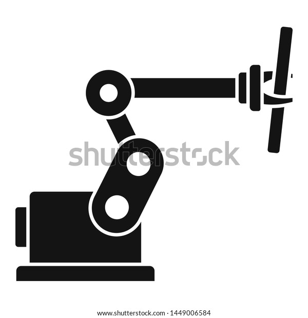 Car\
factory robot part icon. Simple illustration of car factory robot\
part icon for web design isolated on white\
background
