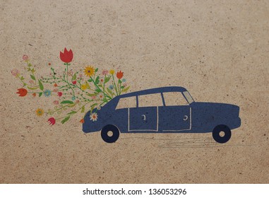 1,428 Painting Of Car With Flowers Images, Stock Photos & Vectors 