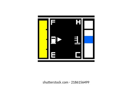 Car Fuel Gauge And Heat Gauge Icon White Background For Illustration