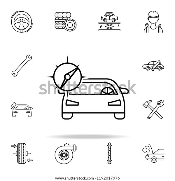 car gps icon. Cars service and repair parts\
icons universal set for web and\
mobile