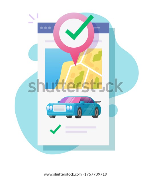 Car\
gps mobile location destination on city map pin pointer for phone\
app or automobile vehicle taxi rental and sharing application\
service flat, distance remote control concept\
image