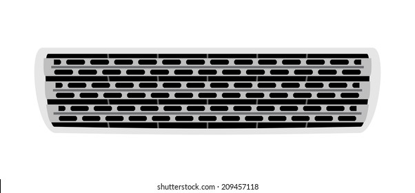 Car Grill Isolated On White Background. Exterior Car Detail.