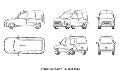 Car Hand Drawing Sketch Black White Stock Illustration 2166256613 ...