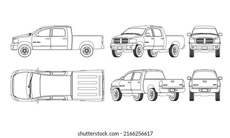 Car Hand Drawing Sketch Black White Stock Illustration 2166256617 