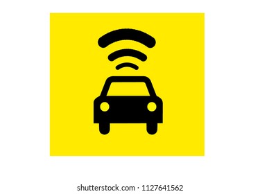 Similar Images, Stock Photos & Vectors of Connected Car Smart Car Icon