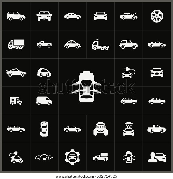 car icons\
universal set for web and\
mobile