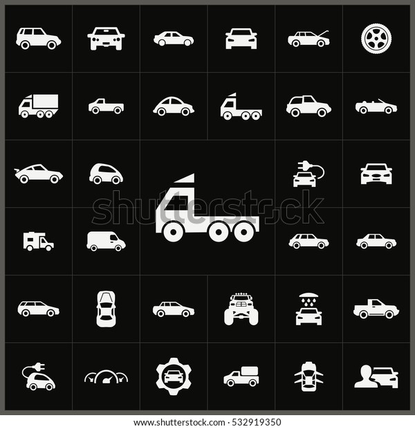 car icons\
universal set for web and\
mobile