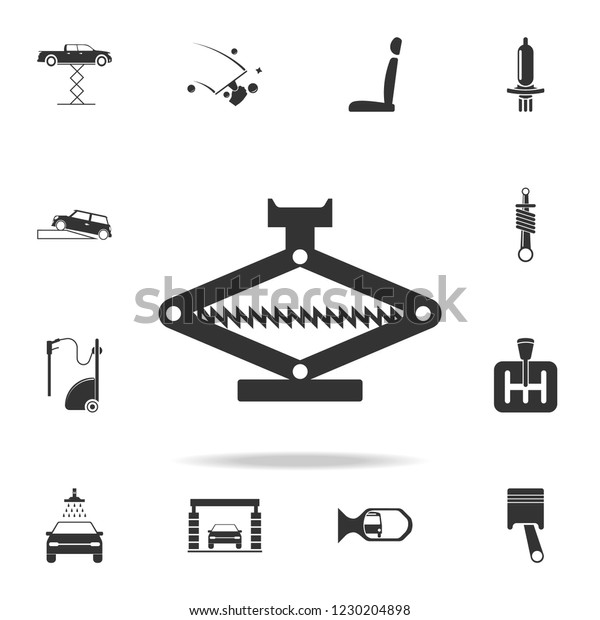 car jack icon. Detailed set of car\
repear icons. Premium quality graphic design icon. One of the\
collection icons for websites, web design, mobile\
app