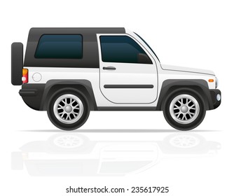 Car Jeep Off Road Suv Illustration Isolated On White Background