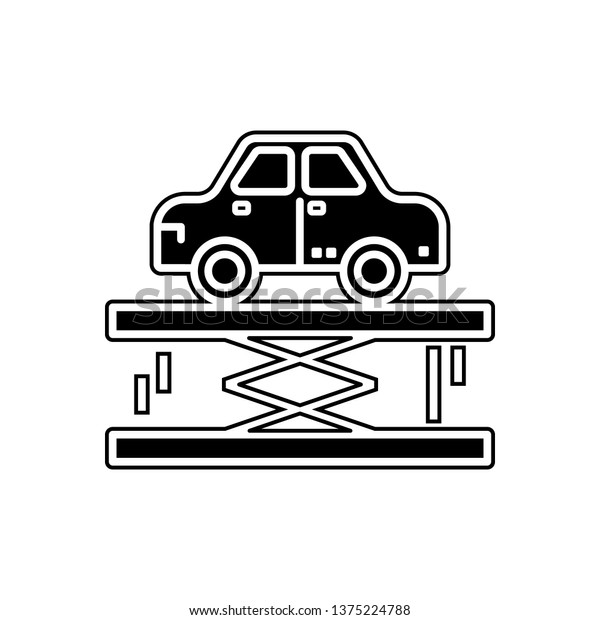 car lifter icon. Element\
of Cars service and repair parts for mobile concept and web apps\
icon. Glyph, flat line icon for website design and development, app\
development