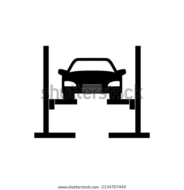 Car\
lifting icon. Car repair icon isolated on\
white