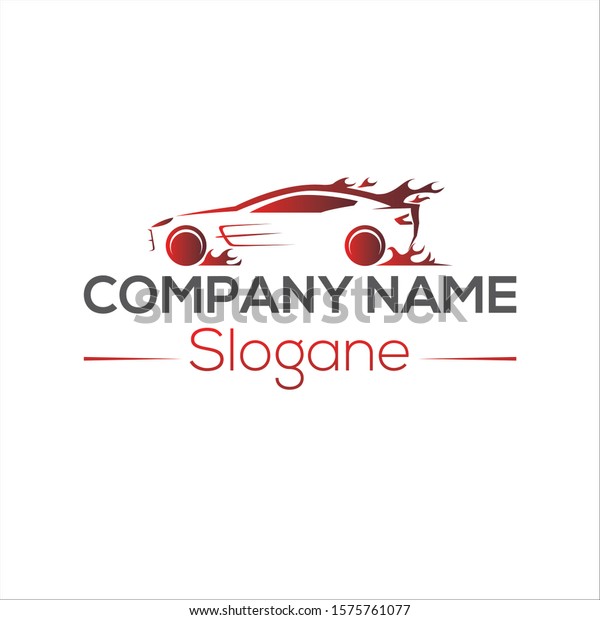 Car logo for the company, Auto style car logo\
design with concept sports vehicle icon silhouette on light grey\
background.