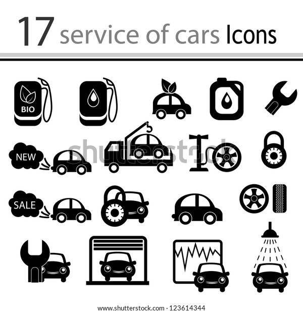 Car, mechanic,\
repair and maintenance icon\
set