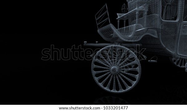 car model body structure, wire model with Reflect 3d\
rendering old car