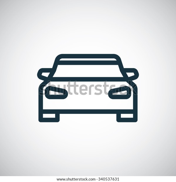 car\
outline, thin, flat, digital icon for web and mobile\
