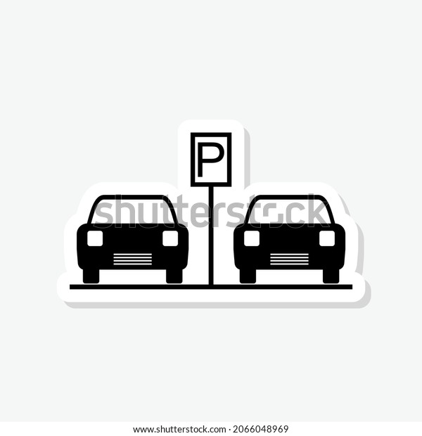 Car parking area sticker\
icon
