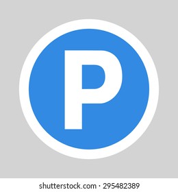 Car Parking Flat Icon Sign Symbol Logo Label