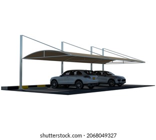 Car Parking Shade 3d Illustration