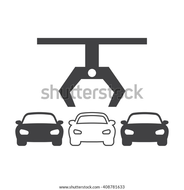 car plant black simple icon on white background\
for web design