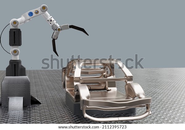 Car\
production processing service in factory robot hi tech. robotic AI\
control arm hand robot artificial for car technology in garage\
dealership with tech hand cyborg 2022 3D\
RENDER