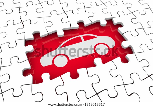 Car\
Puzzle Game Automobile Vehicle Icon 3d\
Illustration
