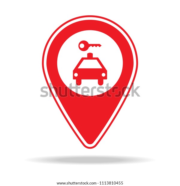 car rental
map pin icon. Element of warning navigation pin icon for mobile
concept and web apps. Detailed car rental map pin icon can be used
for web and mobile on white
background