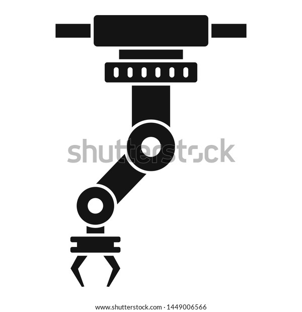 Car robot hand icon.\
Simple illustration of car robot hand icon for web design isolated\
on white background