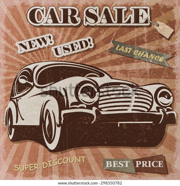 Car sale retro
poster