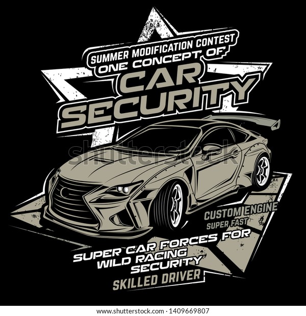 car security, racing\
car illustrations