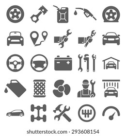 Car Service Maintenance Icon Set