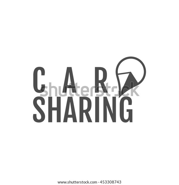Car share logo\
design. Car Sharing or rental car concept. Use for webdesign or\
print. Monochrome\
design.