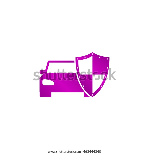 car shield icon. Flat\
design style 