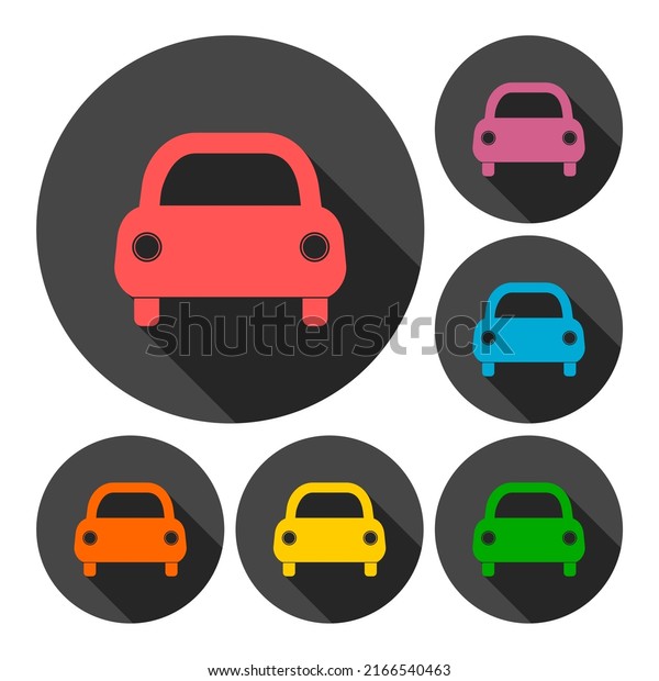 Car simple icon isolated on\
white