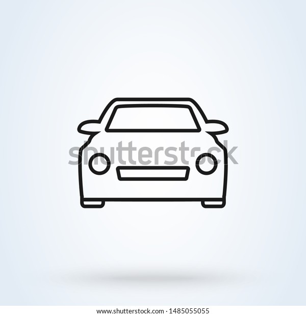 Car\
Simple modern icon. outline design\
illustration.