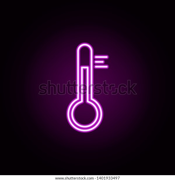 car\
temperature neon icon. Elements of auto workshop set. Simple icon\
for websites, web design, mobile app, info\
graphics