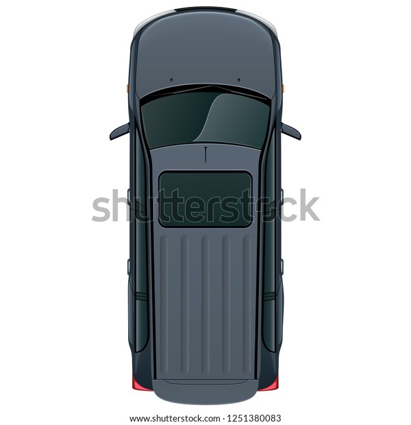 Car Top View Vehicle Overhead Isolated On White Background Perfect