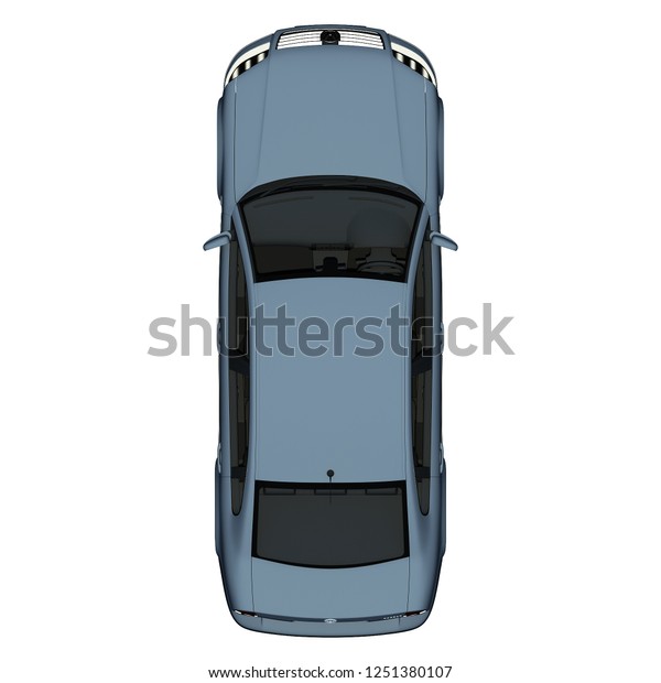 Car Top View Vehicle Overhead Isolated Stock Illustration 1251380107