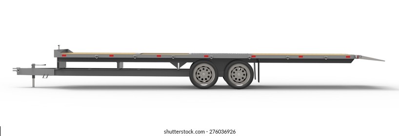 car trailer isolated on white