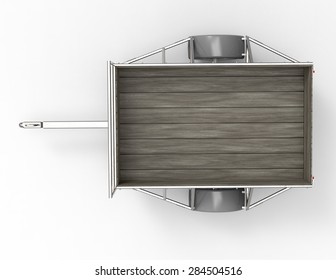 Car Trailer Isolated On A White Background.