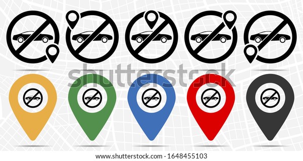 car, transport icon in location set. Simple glyph,\
flat illustration element of universal theme icons on the\
background of a light\
map