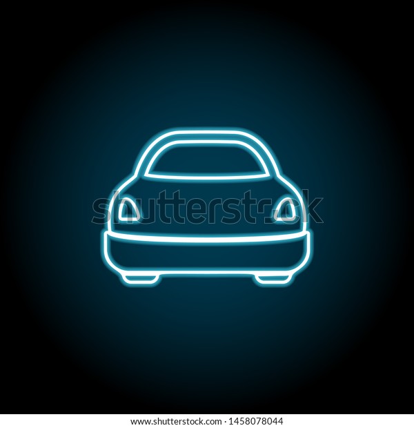 car, transport neon icon. Simple thin line,\
outline illustration of universal icons for UI and UX, website or\
mobile application