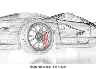Car Vehicle 3d Blueprint Mesh Model Illustration De Stock 628704326 Car Vehicle 3d Blueprint Mesh Model Illustration De Stock 628704326
