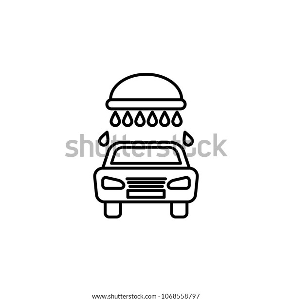 car wash\
icon. Element of Car sales and repair for mobile concept and web\
apps. Thin line  icon for website design and development, app\
development. Premium icon on white\
background